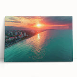 Black and white photograph of Sochi landscape on large stretched canvas, ideal for kitchen wall art.