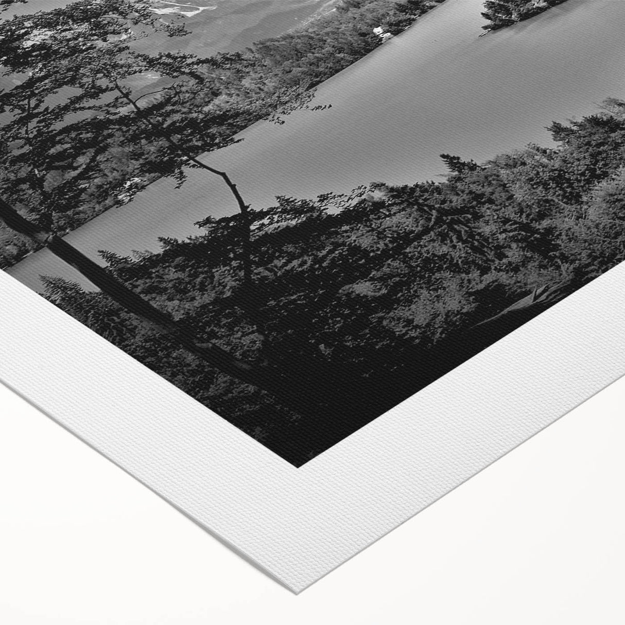 Art deco poster of a Slovenian landscape, featuring muted earth tones on rolled canvas, suitable for dining room decor.
