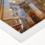 Art deco poster of Andalucia scenery on rolled canvas, featuring muted earth tones, ideal for dining room wall art.