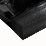 Large art of a black and white landscape painting of Barcelona on stretched canvas, suitable for bedroom wall decor.