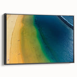 Black and white landscape art painting of a scenic European coastline on framed canvas, ideal for bedroom wall decor.