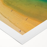 Art deco poster of a scenic European landscape, featuring muted earth tones on rolled canvas, suitable for dining room decor.