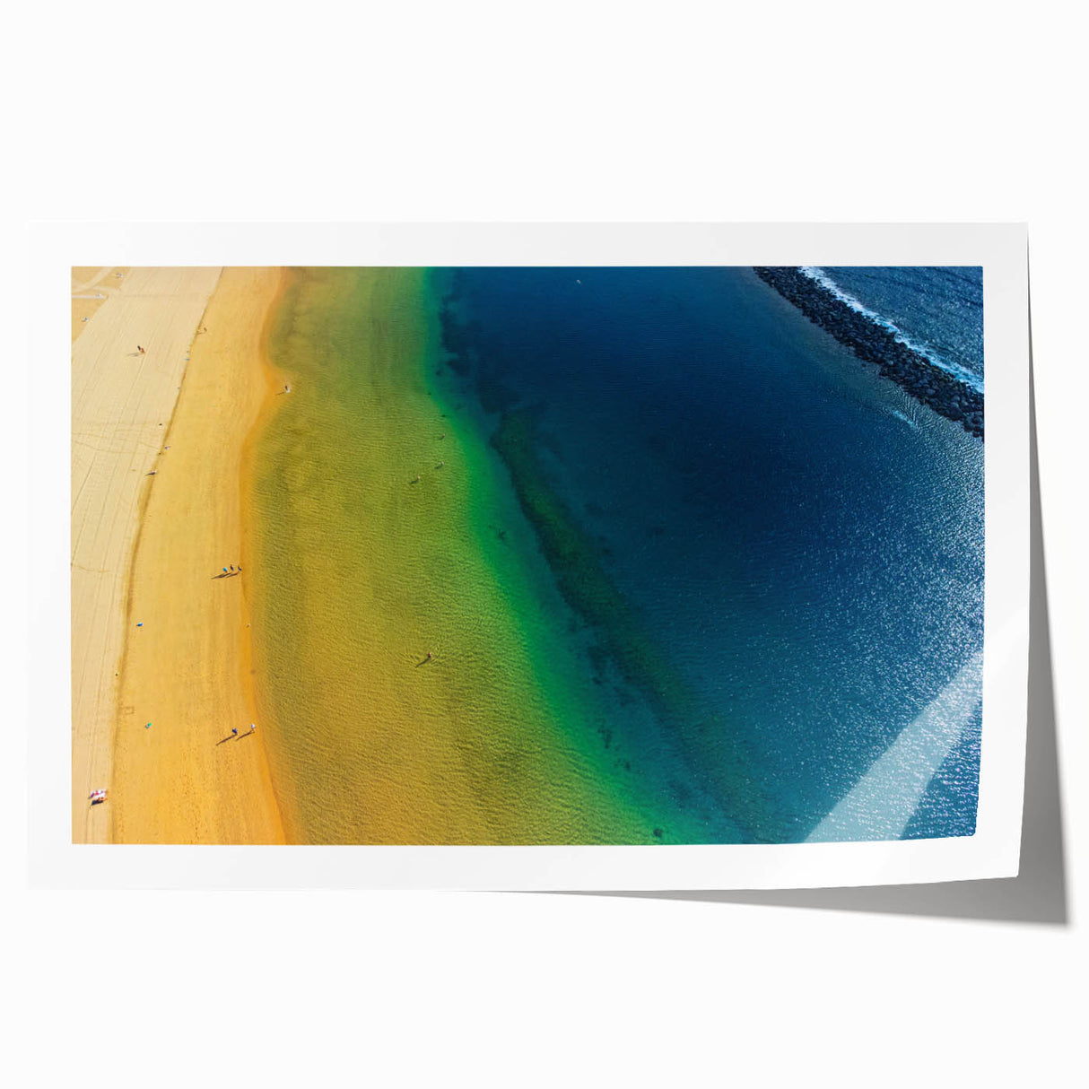 Rolled print of a European scenery with vibrant floral accents in a large format, ideal for art wall dining room.