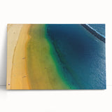 Large black and white stretched canvas of a scenic European village, ideal for kitchen wall art.