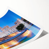 Extra large wall art featuring line art flowers in muted tones on a rolled print, suitable for large living room decor.