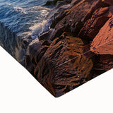 Large art of a black and white landscape painting featuring Valencia scenery on stretched canvas.