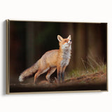 Framed canvas depicting a serene Swedish landscape in muted earth tones, ideal for bedroom wall decor.