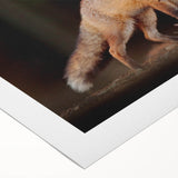 Art deco poster featuring a serene Swedish landscape in muted green and blue tones on rolled canvas.