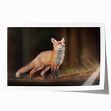 Extra large rolled print of a serene Swedish landscape, featuring muted greens and blues.