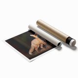 Extra large rolled print of a serene Swedish landscape in soft pastel colors, ideal for classy bathroom wall art.