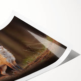 Extra large wall art featuring line art flowers in monochrome, printed on rolled canvas.