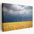 Large art print of a European scenery in muted earth tones on stretched canvas, ideal for kitchen wall decor.