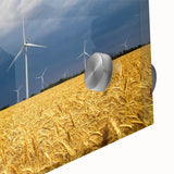 Large abstract wall art in mid-century modernist style on acrylic glass, featuring muted earth tones.