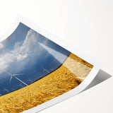 Extra large wall art featuring line art flowers in soft pastel shades on rolled print.