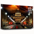 Acrylic print of the Vatican scenery in muted earth tones, suitable for dining room or bedroom decor.