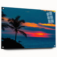 Acrylic glass print of Acapulco scenery in vibrant blue and green tones, suitable for bedroom or dining room decor.