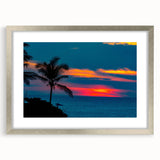 Textured art depicting abstract Acapulco scenery in a silver frame with mat, suitable for bedroom wall decor.