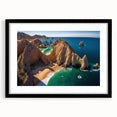 Abstract art print of Baja California scenery in vibrant colors on a textured, extra large canvas.