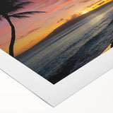 Art deco poster of Cancun scenery in pastel shades on rolled canvas, ideal for dining room wall art.