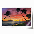 Extra large rolled print of Cancun scenery with vibrant floral elements.
