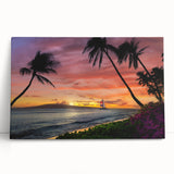 Black and white stretched canvas of Cancun scenery, ideal for kitchen wall art or bedroom.