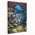 Stretched canvas art featuring a vibrant scene of Quintana Roo, Mexico, ideal for kitchen wall art.