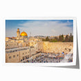 Extra large rolled print of Jerusalem scenery in muted earth tones, ideal for art wall dining room.