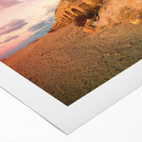 Art deco poster depicting a vibrant Middle Eastern cityscape on rolled canvas, suitable for dining room decor.