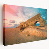 Large canvas print of a Middle Eastern desert landscape in warm earth tones, suitable for kitchen wall art.