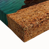 Black and white landscape art painting of a Middle Eastern scenery on large stretched canvas.