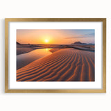 Extra large textured abstract art print depicting an abstract Middle Eastern scenery in gold and brown tones on a framed…