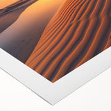 Art deco poster featuring a Middle Eastern scenery in muted earth tones on rolled canvas, ideal for dining room wall art.