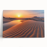 Black and white stretched canvas depicting a serene Saudi Arabian landscape, ideal for kitchen wall art or bedroom ambiance.