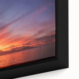 Black wall art depicting a textured Tahitian landscape on framed canvas, with vibrant colors, ideal for living room decor.