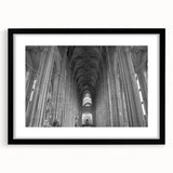 Colorful abstract art print of a textured New Zealand Canterbury scenery on a large black-framed canvas.