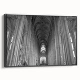 Black and white landscape art painting of Canterbury, New Zealand on framed canvas, ideal for bedroom wall decor.