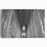 Black and white photograph of Canterbury, New Zealand on stretched canvas, ideal for kitchen wall art.