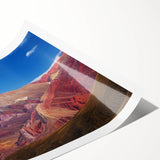 Extra large wall art featuring line art flowers in muted earth tones on a rolled print, suited for large living room decor.