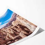 Extra large rolled print featuring line art flowers in muted earth tones, ideal for large living room wall decor.