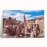 Black and white photograph of Bolivian landscape on stretched canvas, ideal for kitchen wall art.