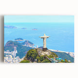 Black and white photo of Brazilian landscape on large stretched canvas, suitable for kitchen wall art.