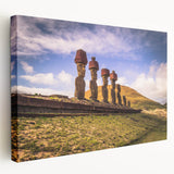 Side view of a stretched canvas featuring a scenic depiction of a Chilean landscape, ideal for kitchen wall art.