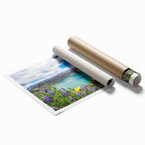 Extra large rolled print of a vibrant, floral scene from Ecuador, ideal for classy bathroom or large living room wall art.