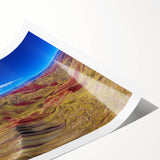 Extra large rolled print featuring line art flowers in a South American scenery, ideal for large living room wall art.