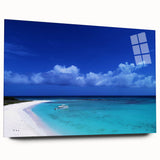 Large abstract wall art featuring vibrant hues of the Venezuelan landscape on acrylic glass.