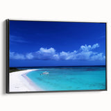 Black and white framed canvas of a vintage-style Venezuelan landscape, ideal for bedroom wall art.