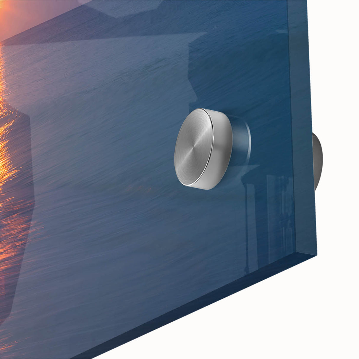 Large abstract wall art depicting an Alabama landscape in mid-century modernist style on acrylic glass.