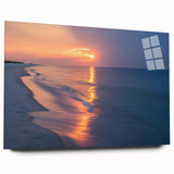 Large abstract wall art depicting a serene Alabama landscape in muted earth tones, printed on acrylic glass.