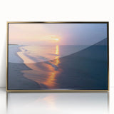 Large art print of Alabama scenery in mid-century modernist style, framed in acrylic with gold hues.