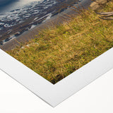 Art deco poster of Denali, Alaska in muted earth tones on rolled canvas, suitable for dining room wall art.